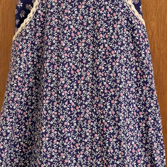 Gunne Sax by Jessica Mcclintock Calico Blue Dress Small Prairie - Picture 7 of 10